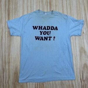 Vintage 80's Whadda You Want T Shirt Billy Squire? Thrashed Worn FITS MEDIUM